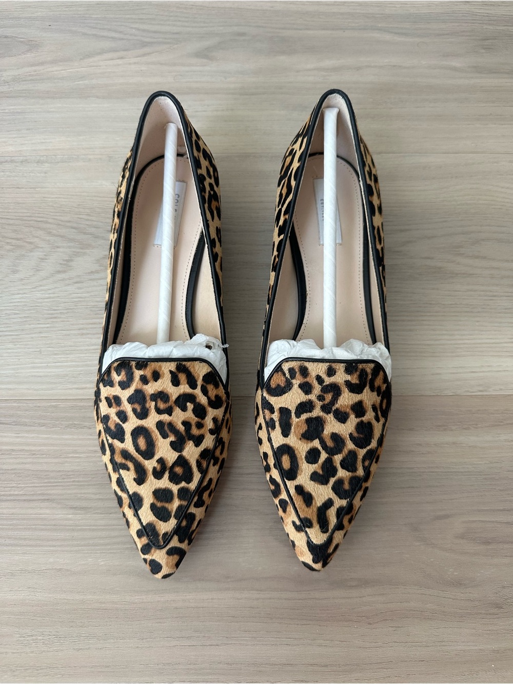 NIB Cole Haan Dellora Skimmer Loafer in Ocelot Hair Calf Print